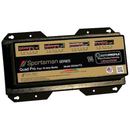 Dual Pro SS4 Auto 40A - 4-Bank Lithium/AGM Battery Charger SS4AUTO
